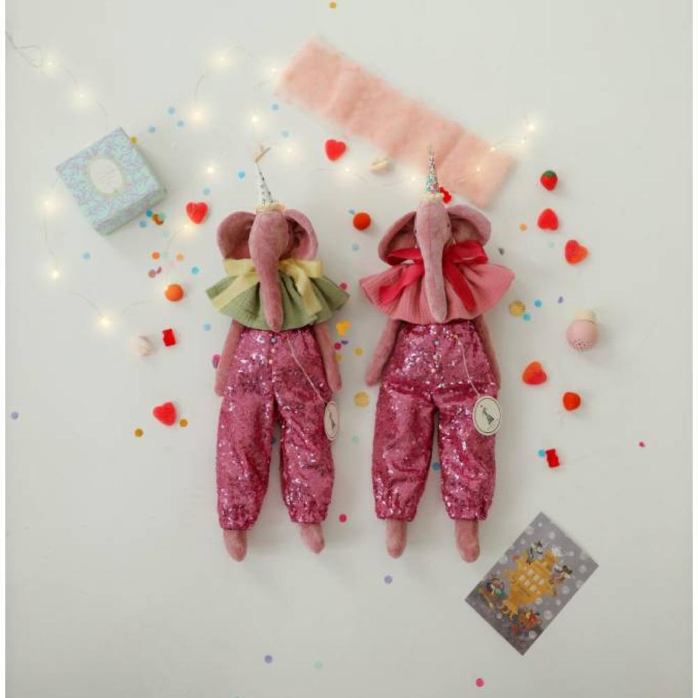 Слоник Pomponi Toys "Pink Pistachio", розовый, 45 см
